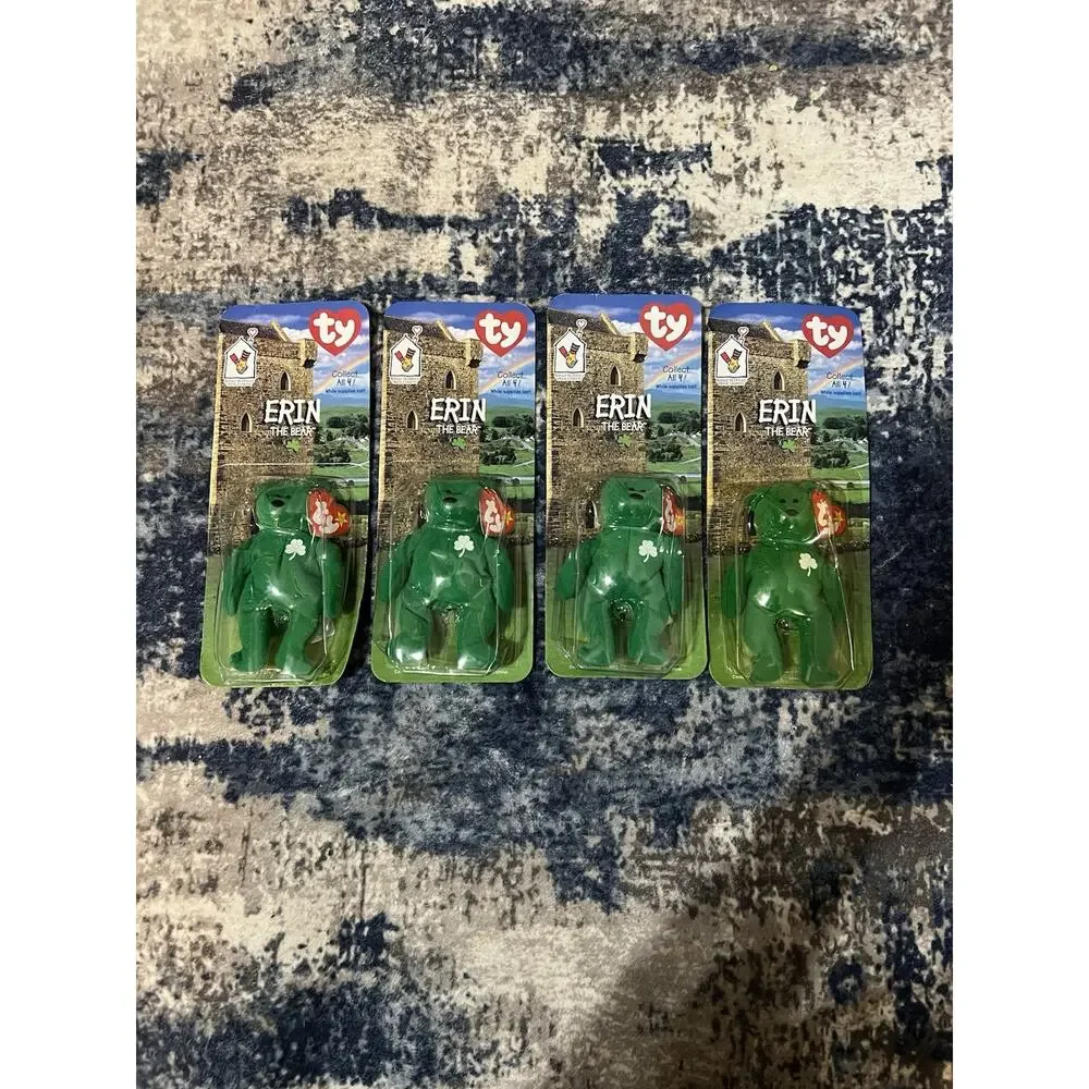 Ty Teenie Beanie Baby McDonald`s Erin The Bear 1999 LOT